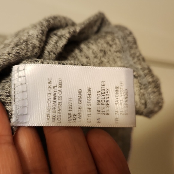 Gibson soft bell sleeve grey sweater top - Picture 4 of 4